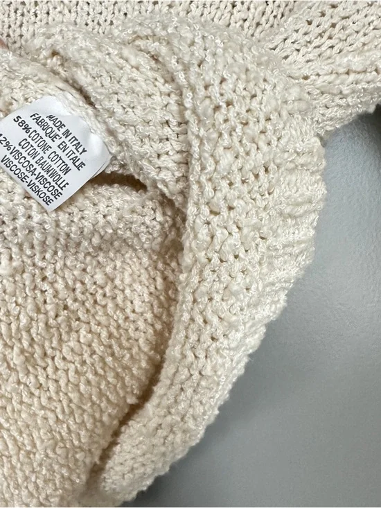 Lovers + Friends Cream Open-Weave Cropped Crewneck Sweater - Picture 5 of 5